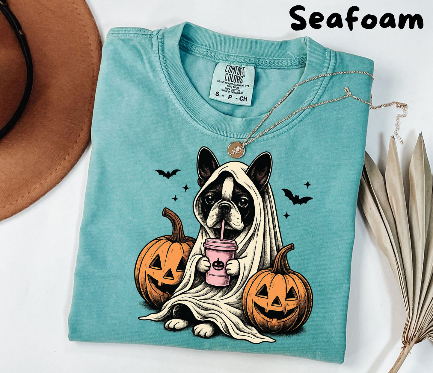 Halloween Long Sleeve Shirt| Boston Terrier Ghost Long sleeve Shirt| Boston Terrier Halloween Long Sleeve Shirt|