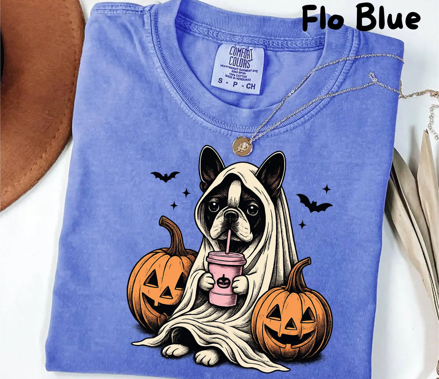 Halloween Long Sleeve Shirt| Boston Terrier Ghost Long sleeve Shirt| Boston Terrier Halloween Long Sleeve Shirt|