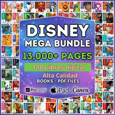 Mega Bundle - 110 Libros Digitales para Colorear - 13.000+ Paginas