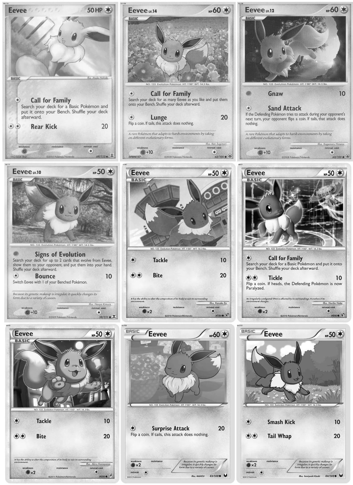 Evee Complete Set| Printable Binder Pages & Placeholders| Checklist (English Edition)