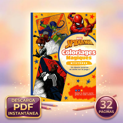 Libros Colorear - Coloriages mysteres - Spiderman