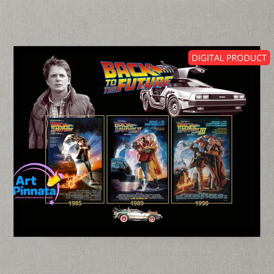 Back to the future / Wall Art / PNG
