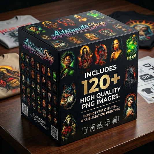 20+ Halftone Streetwear Designs Bundle | DTF & DTG PNG Files