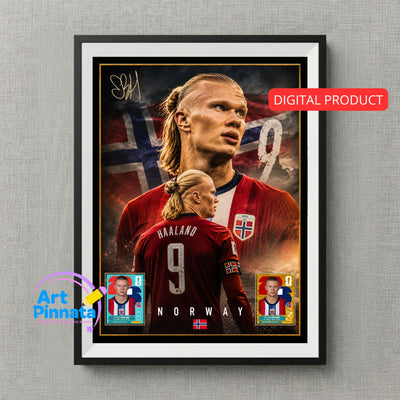 Erling Haaland / Wall Art / PNG