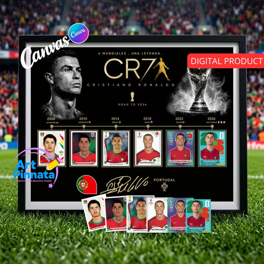 Cristiano Ronaldo Template World Cup 2026 (Canvas & Png)