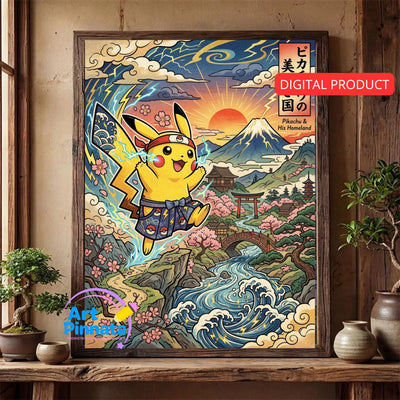 Super Pika / Wall Art / PNG