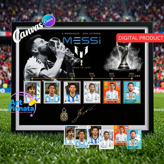 Lionel Messi Template World Cup 2026 (Canvas & Png)