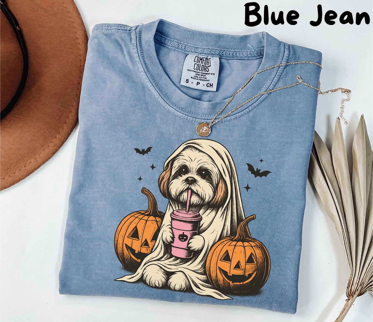 Halloween Shirt| Shih Tzu Ghost T-Shirt| Retro Halloween Shirts| Spooky Season| Shih Tzu Halloween Shirt| Pumpkin Fall Shirt