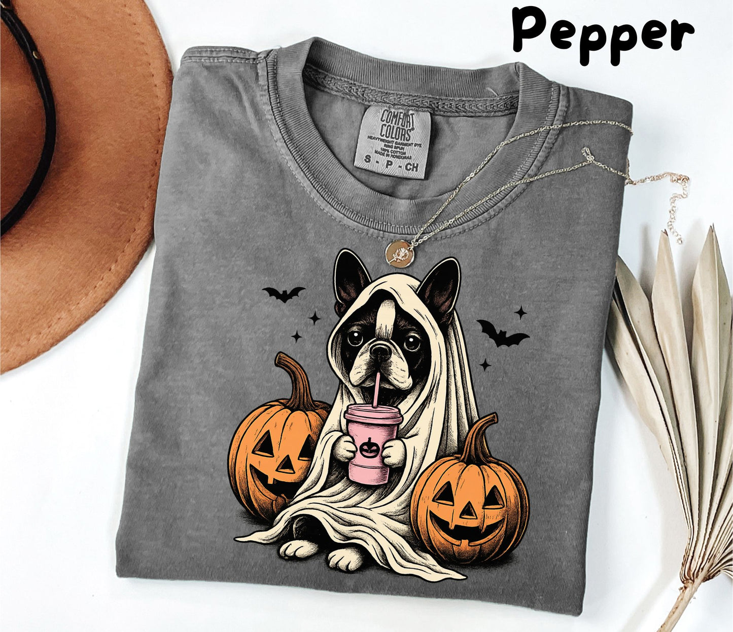 Halloween Shirt| Boston Terrier Ghost T-Shirt| Retro Halloween Shirts| Spooky Season| Boston Terrier Halloween Shirt| Pumpkin Fall Shirt