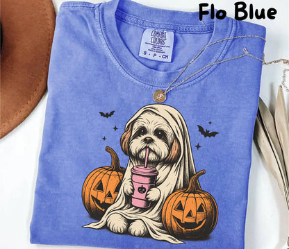 Halloween Shirt| Shih Tzu Ghost T-Shirt| Retro Halloween Shirts| Spooky Season| Shih Tzu Halloween Shirt| Pumpkin Fall Shirt