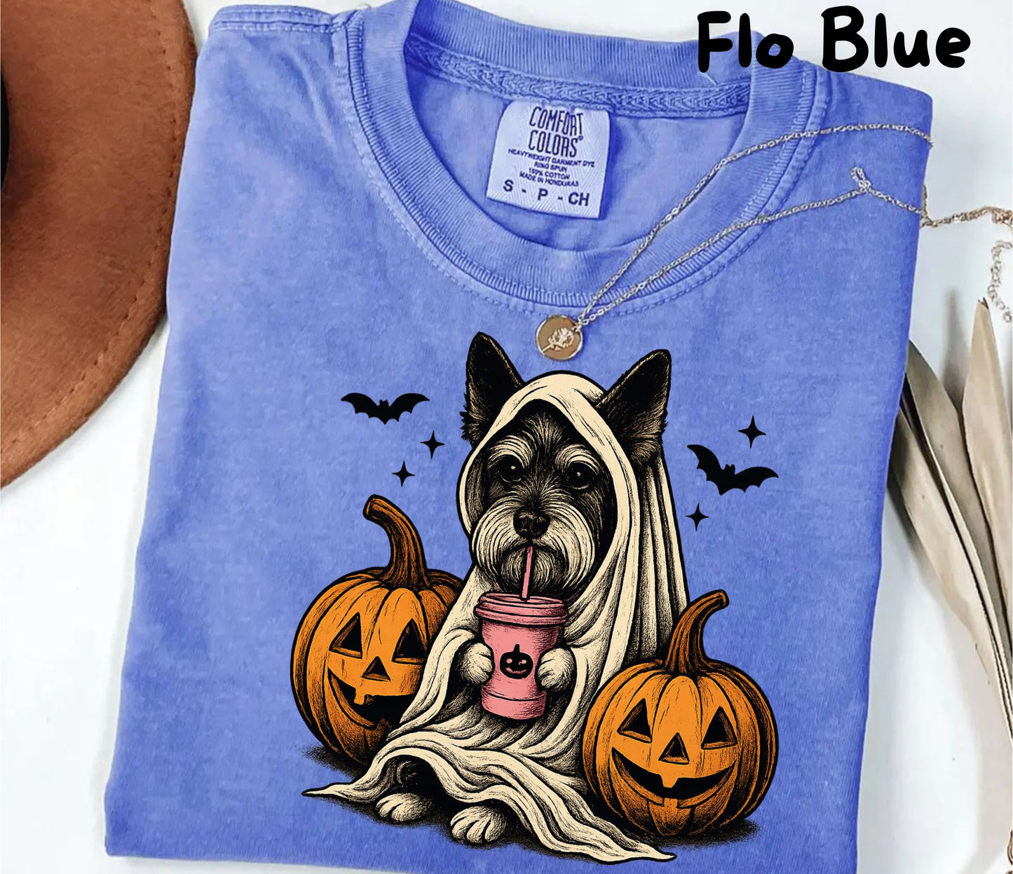 Halloween Shirt| Miniature Schnauzer Ghost T-Shirt| Retro Halloween Shirts| Spooky Season| Miniature Schnauzer Halloween Shirt| Pumpkin Fall Shirt