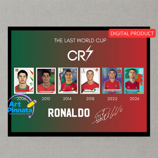 Cristiano Ronaldo Template World Cup 2026 (Canvas & Png)