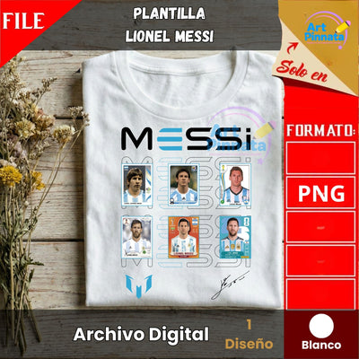 Plantilla Lionel Messi estampado