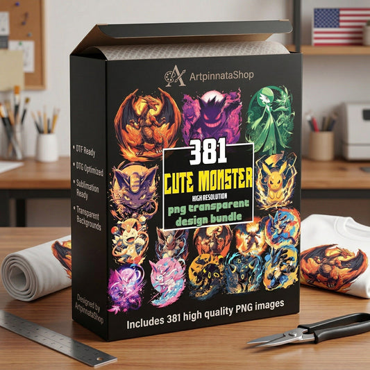 Cute monsters PNG Bundle