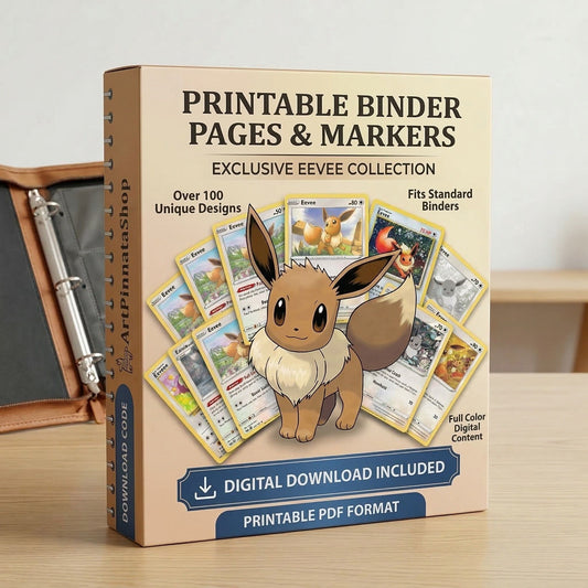 Evee Complete Set| Printable Binder Pages & Placeholders| Checklist (English Edition)