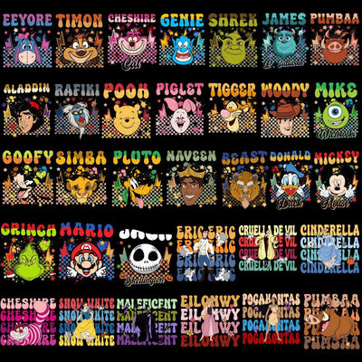 Mega Pack plantilla animados Dis-ney - 70 diseños
