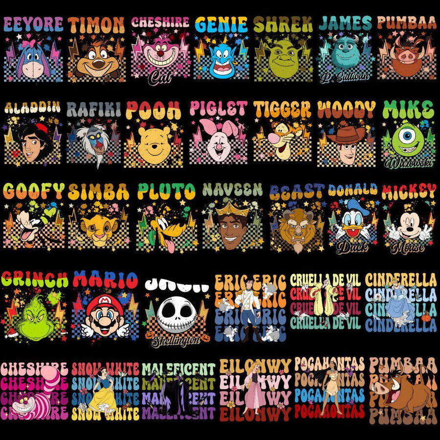 Mega Pack plantilla animados Dis-ney - 70 diseños