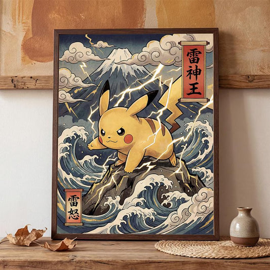 Digital Wall Art | Printable Decor | Print & Frame | Pikachu Fan Art