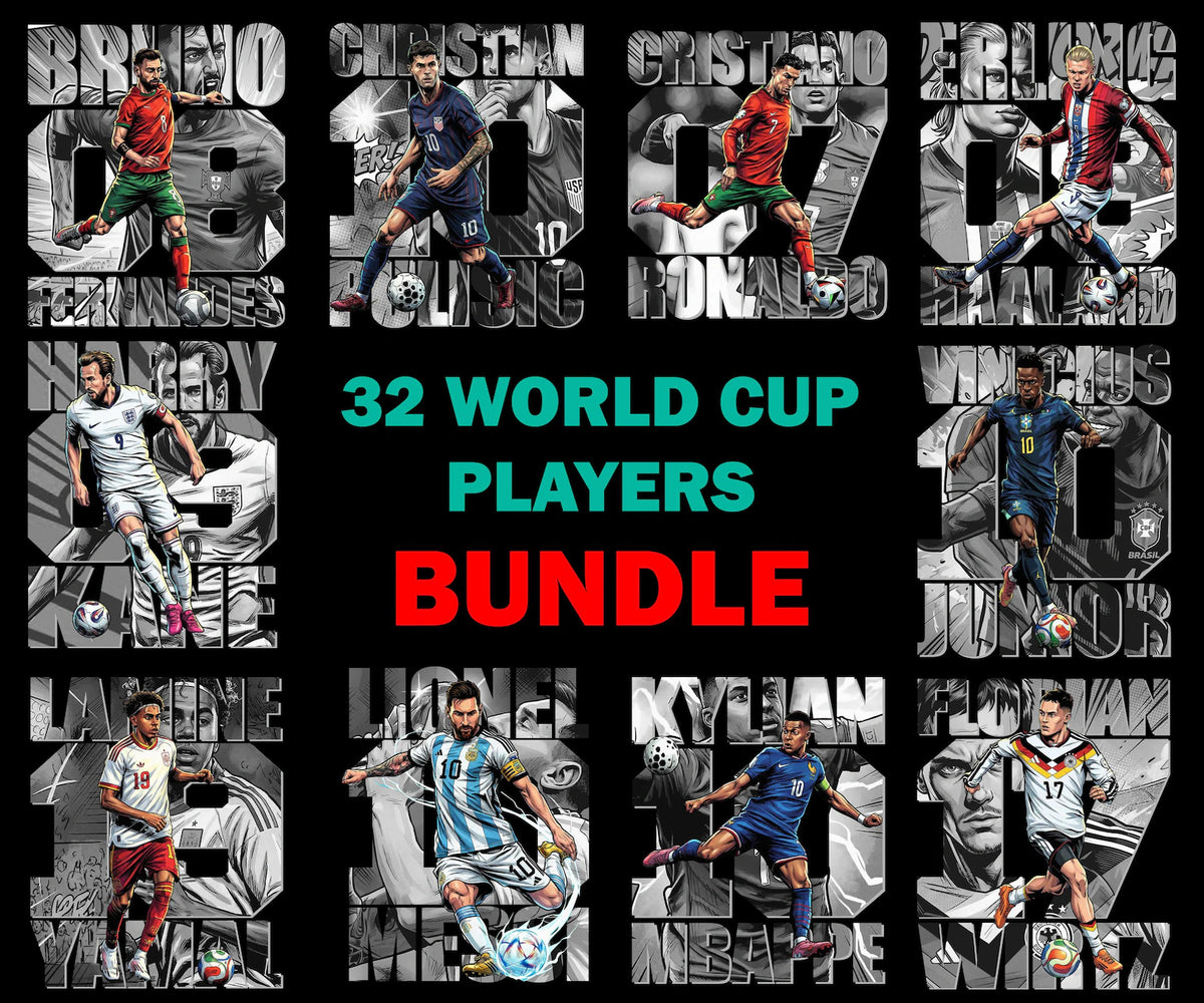 32 Comic Football Soccer Worldcup Player