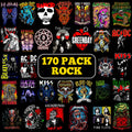 Mega Pack Rock Band & Vintage Metal Music - 170 Diseños