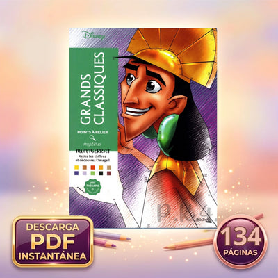 Libros Colorear - Coloriages mysteres - Emperador Kuzco