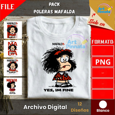 Mega Pack Mafalda - 12 diseños