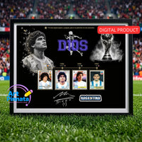 Diego Maradona / Wall Art / PNG + Canva