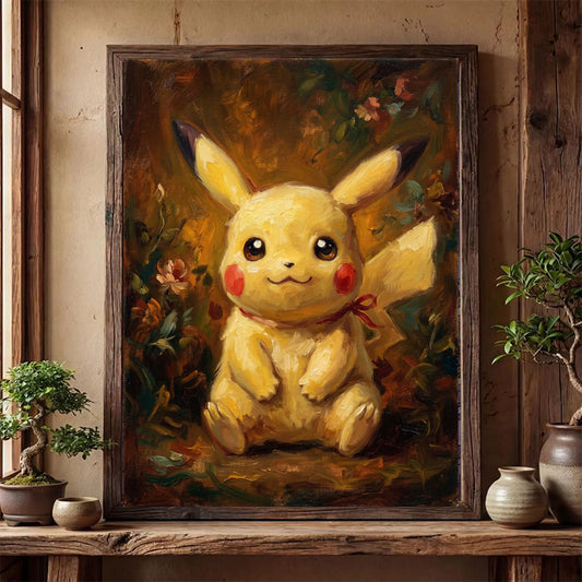 Digital Wall Art | Printable Decor | Print & Frame | Pikachu Fan Art